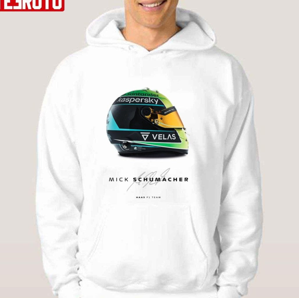 Schumacher Helmet F1 Mick Schumacher Sugnature Unisex Hoodie