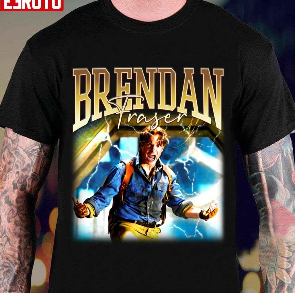 Retro Brendan Fraser The Legend Portrait Unisex Hoodie