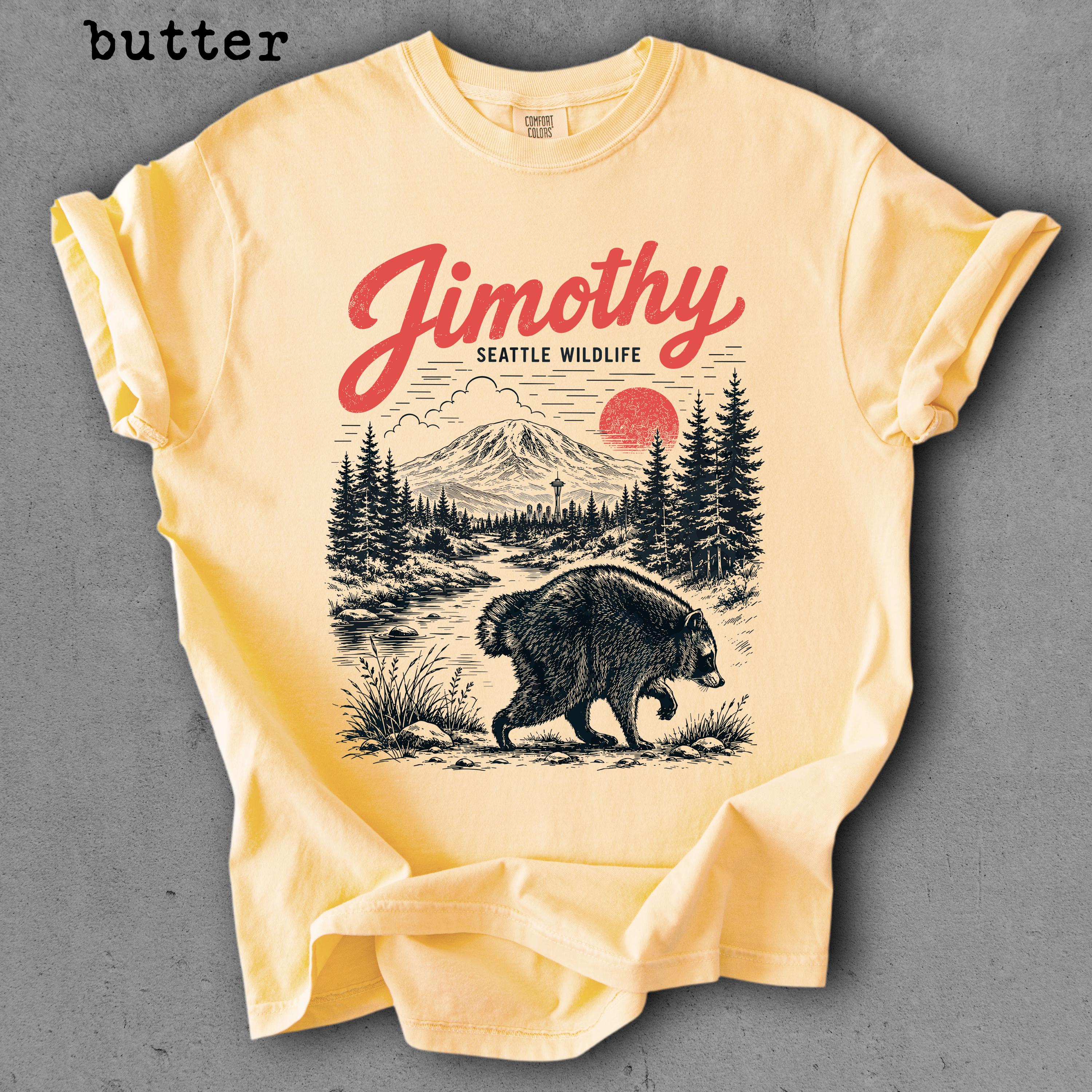 Jimothy Raccoon Seattle Raccoon Tee Round King Vintage Pacific Northwest Wildlife Comfort Colors Tee (4)
