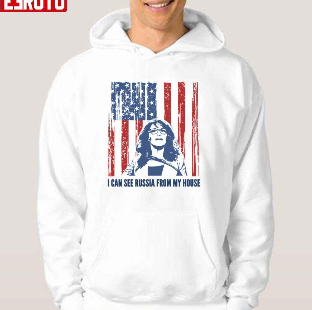 Sarah Palin Funny Russia From My House Quote Unisex T-Shirt
