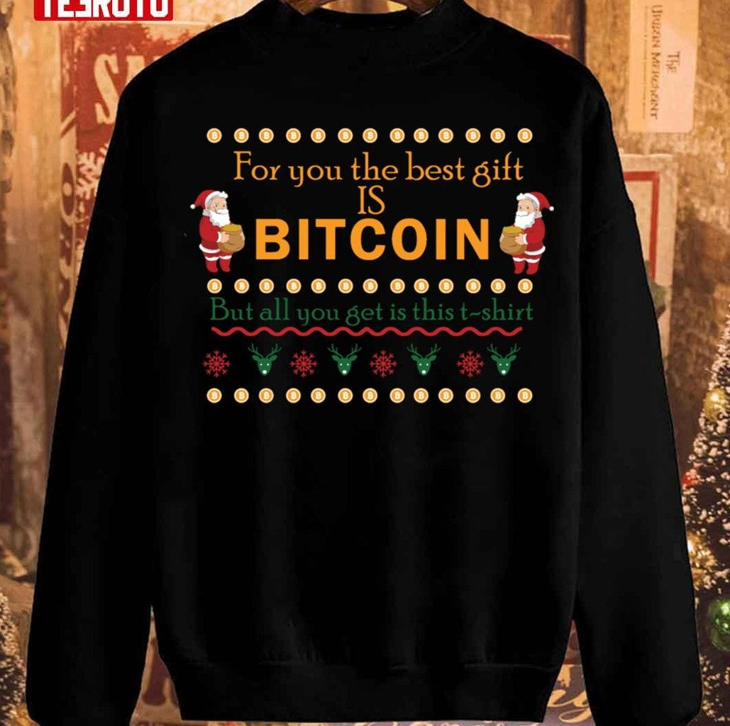 Bitcoin Logo Crypto Currency Christmas Sweatshirt
