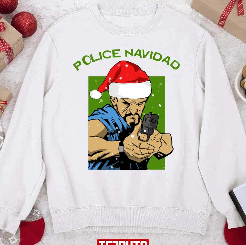 Police Navidad Christmas Tshirt Feliz Navidad Unisex Sweatshirt