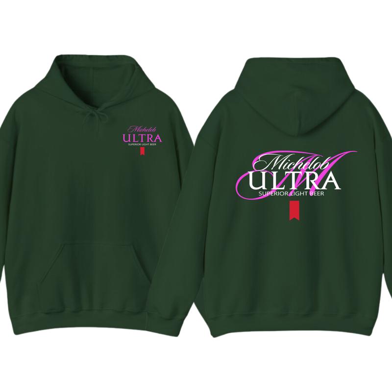 Michelob Ultra Pink Hoodie - Unisex Design with Pink Accents, Perfect for Fans of Superior Light Beer and Casual Elegance