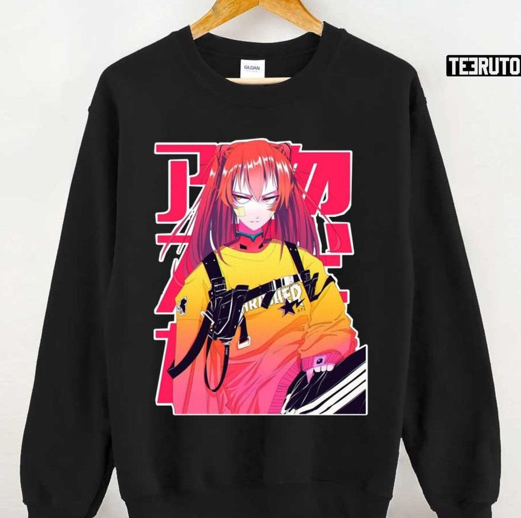Asuka Langley Evangelion Collection Streetstyle Japanese Artwork Unisex T-shirt