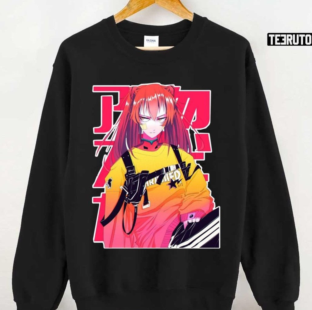 Asuka Langley Evangelion Collection Streetstyle Japanese Artwork Unisex T-shirt