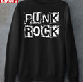 Punk Rock White Grunge Block Unisex Sweatshirt