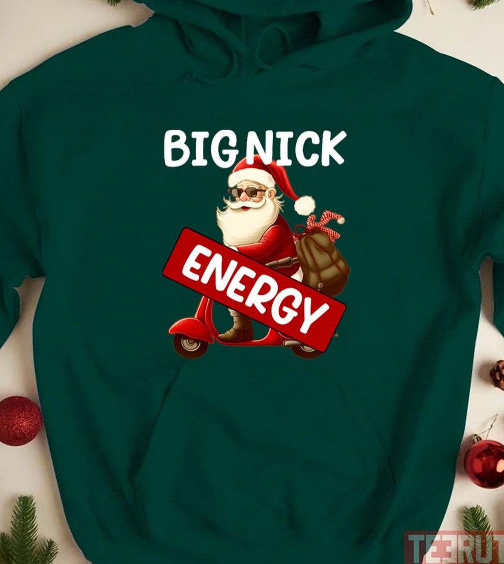 Big Nick Energy Funny Men Santa Christmas Unisex Sweatshirt