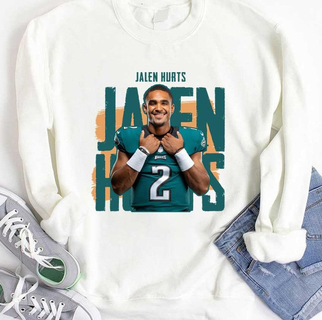 MVP Jalen Hurts Green Text Unisex Hoodie