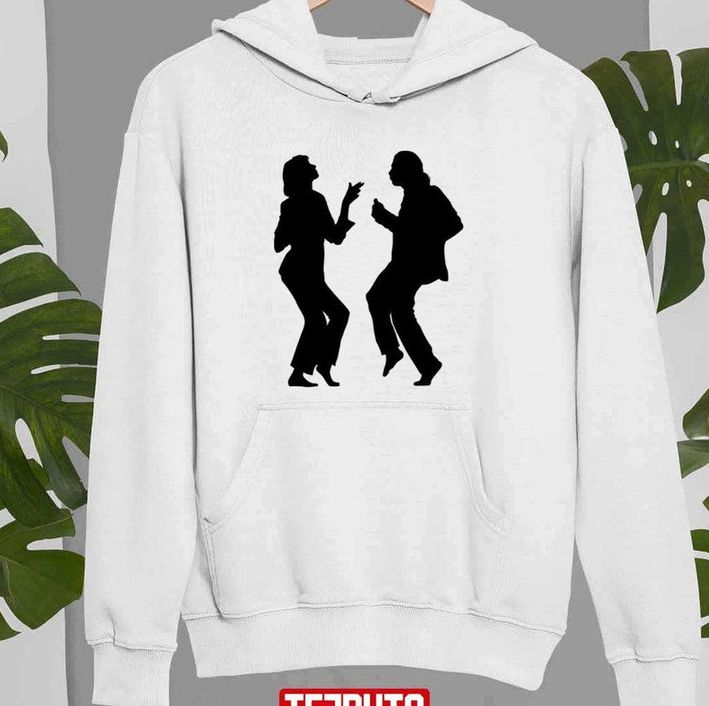 Pulp Fiction Dancing Happy Halloween Vintage Graphic Unisex Sweatshirt