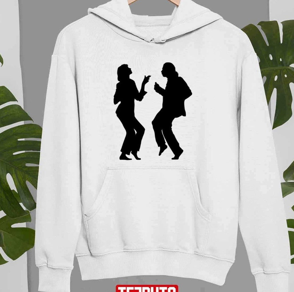 Pulp Fiction Dancing Happy Halloween Vintage Graphic Unisex Sweatshirt