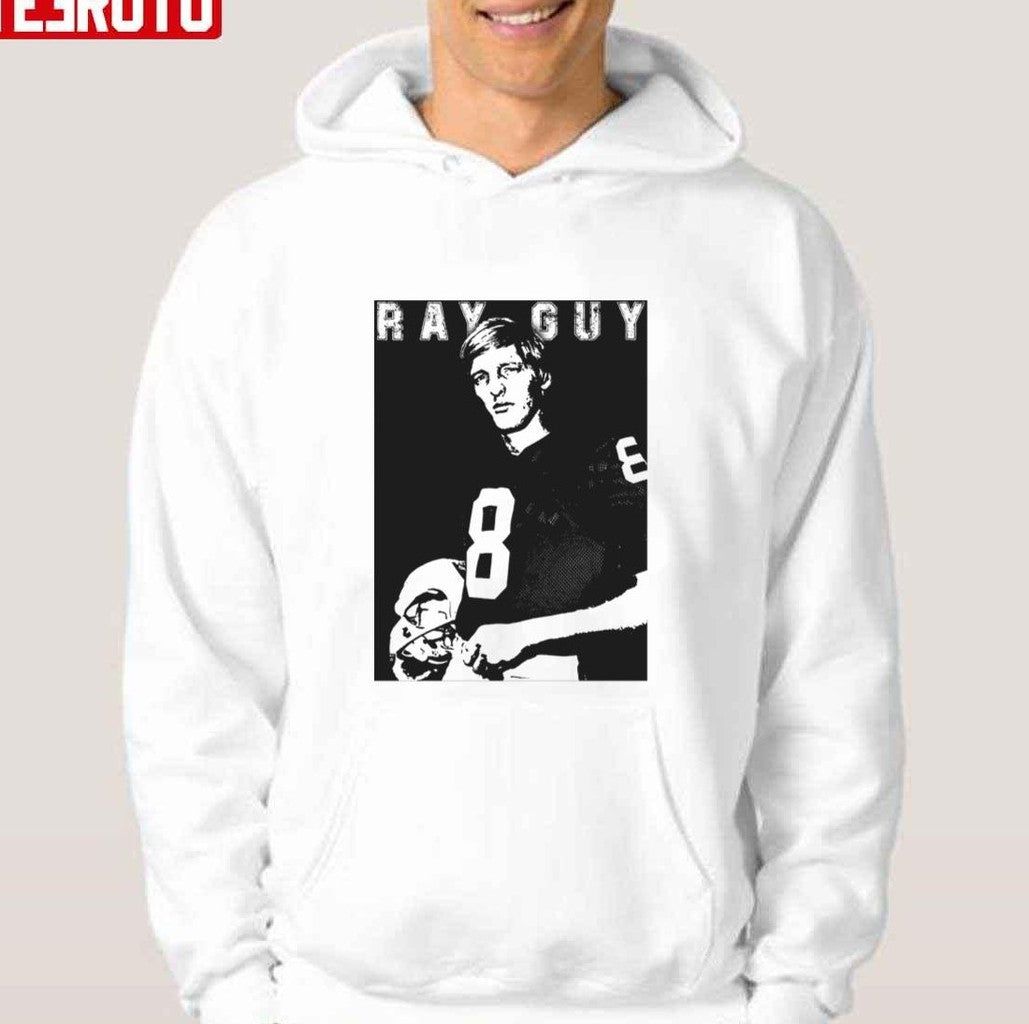 Number 8 Ray Guy Retro Style Unisex Hoodie