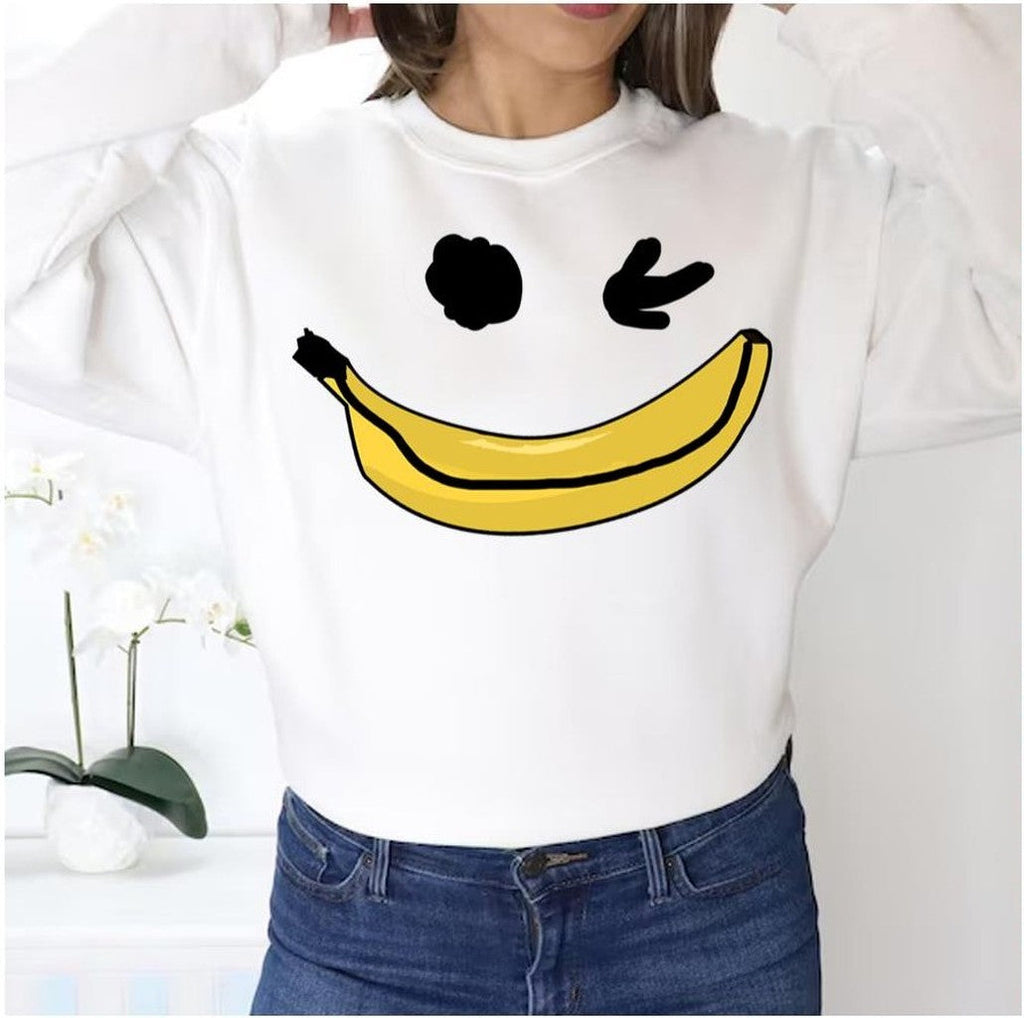 Banana Face Funy Face Happy Mood Unisex Sweatshirt