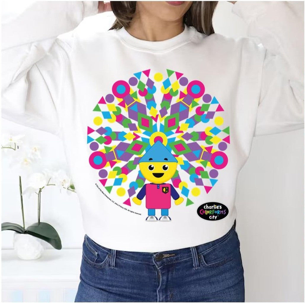 Round Graphic Charlie's Colorforms City Unisex Sweatshirt
