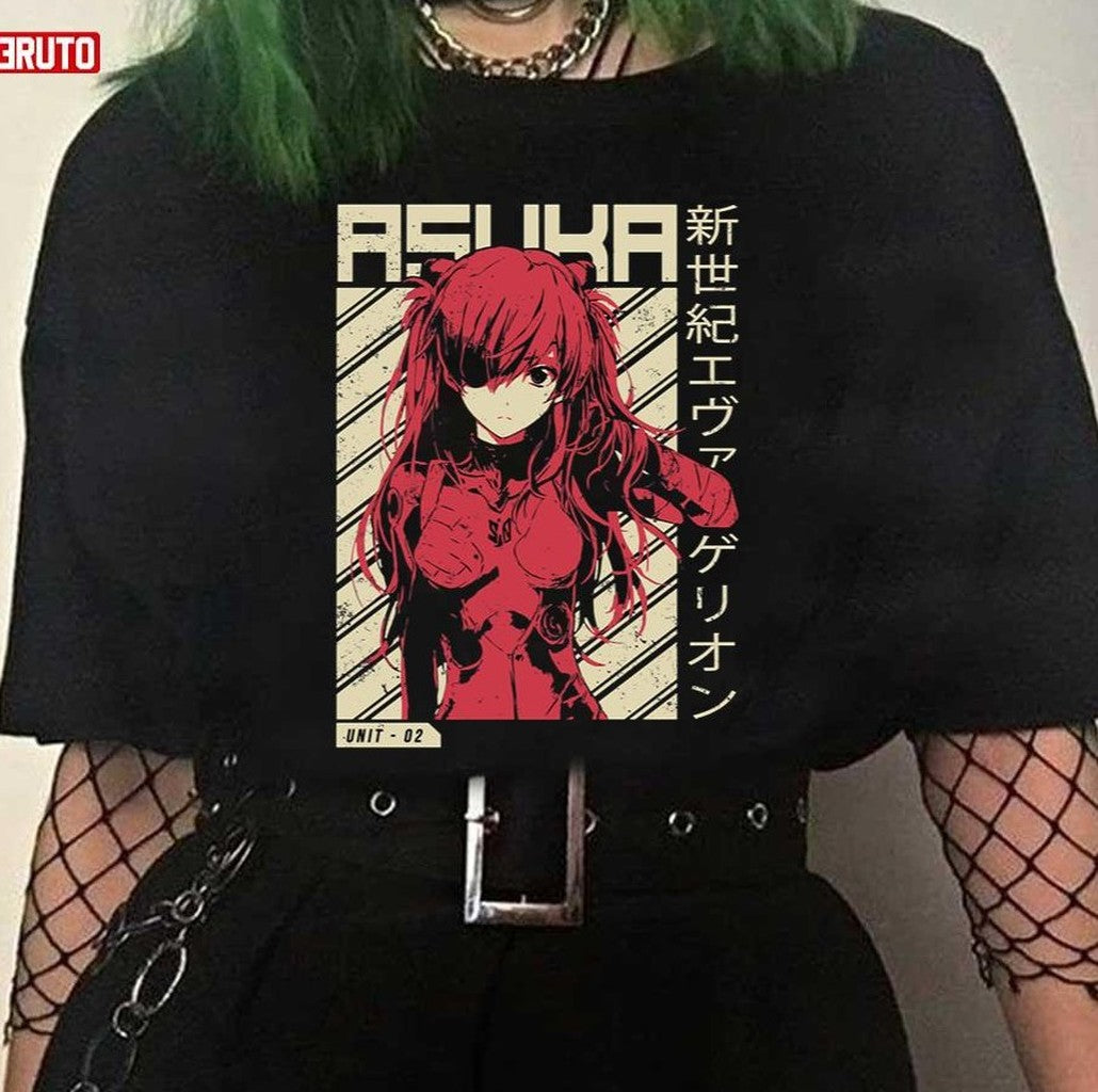 Asuka Evangelion Vintage Anime Unisex T-Shirt
