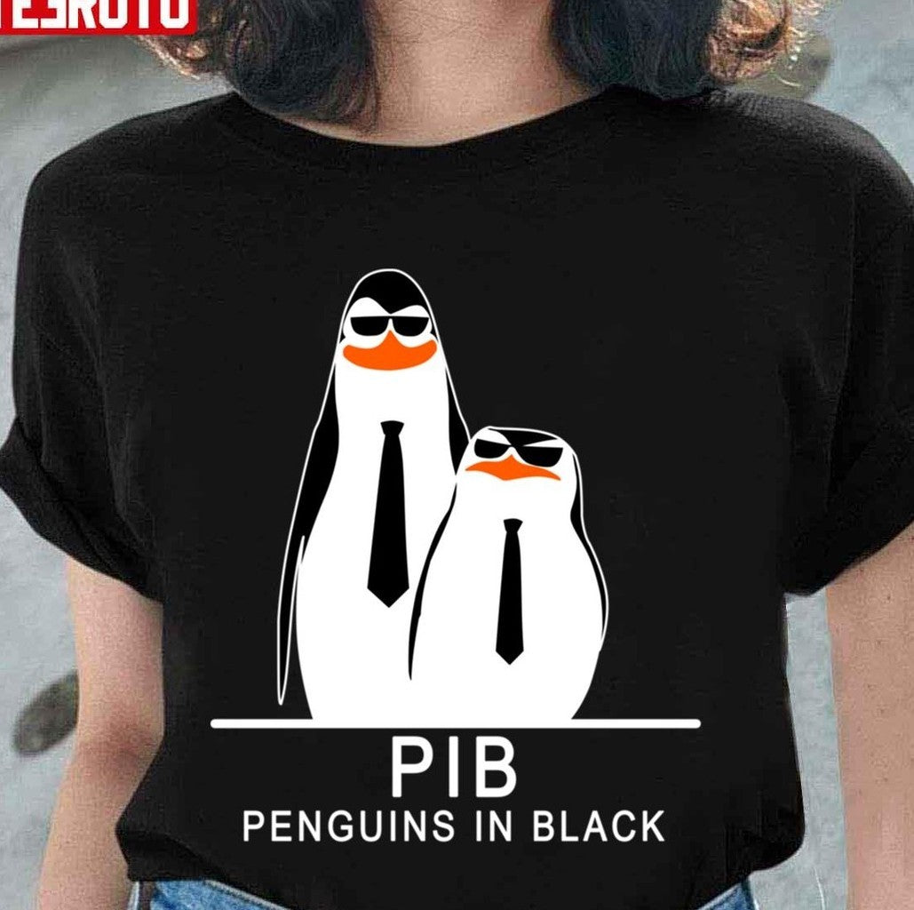 Penguins In Black Funny Design Men In Black Unisex Sweatshirt
