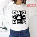 Monalisa Qr Code Parody Renaissance Unisex Sweatshirt