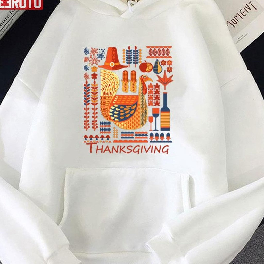 Art Turkey Thanksgiving Vibes T-Shirt