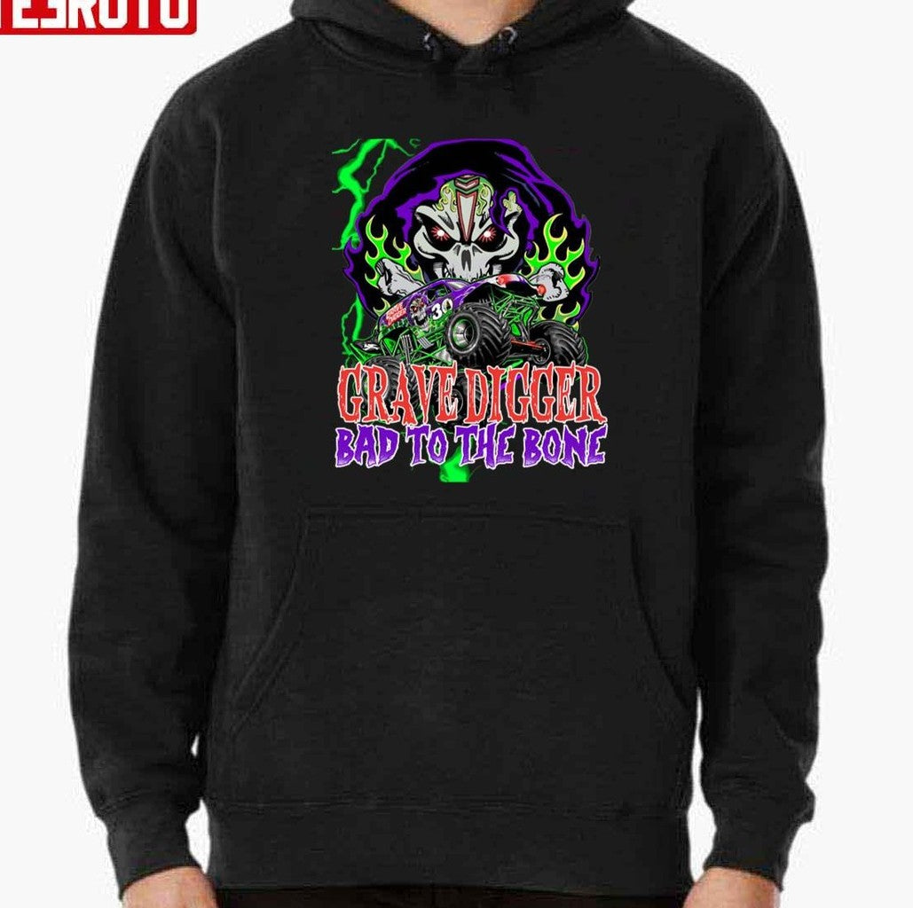 Monster Truck Grave Digger Bad To The Bone Monster Jam Grave Digger Unisex T-Shirt