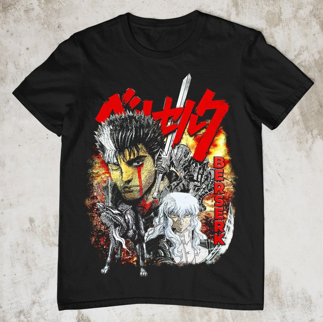 Berserk Guts Griffith Berserk Anime Berserk Graphic Anime Bootleg 90s Vintage Unisex T-Shirt