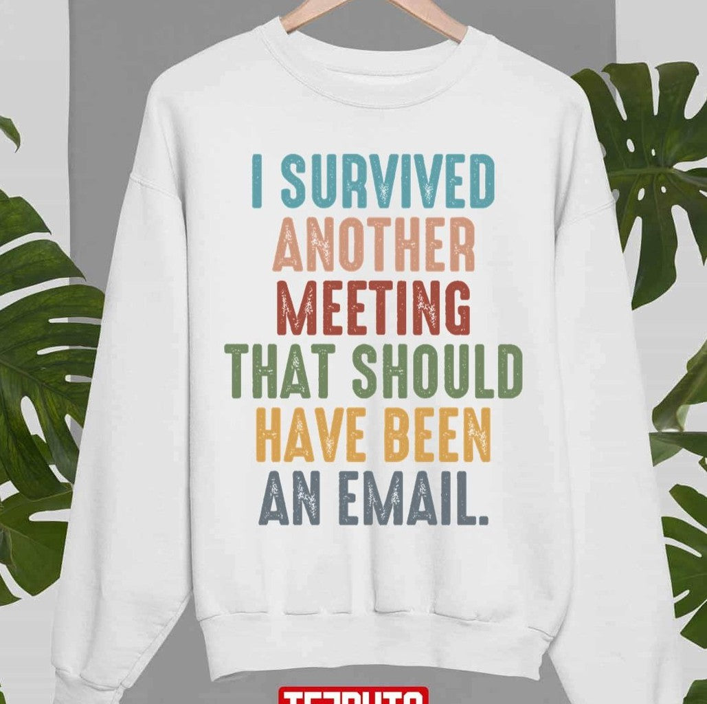 Retro I Survived Another Meeting That Should Have Been An Email Unisex Sweatshirt