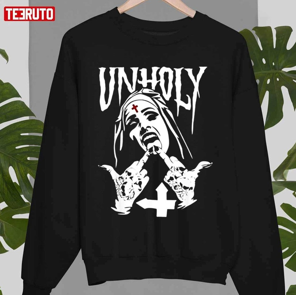 Satanic Nun Tattoos Unholy Unisex Sweatshirt