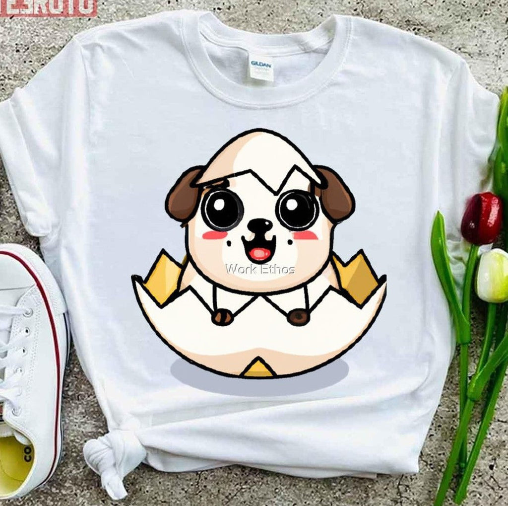 Baby Pug Dog In The Egg Unisex T-Shirt
