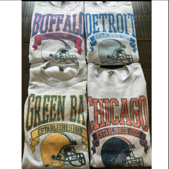 Vintage Football All team Sweatshirt Color Sport Grey, Vintage Football Shirt, Gift for Football Fan