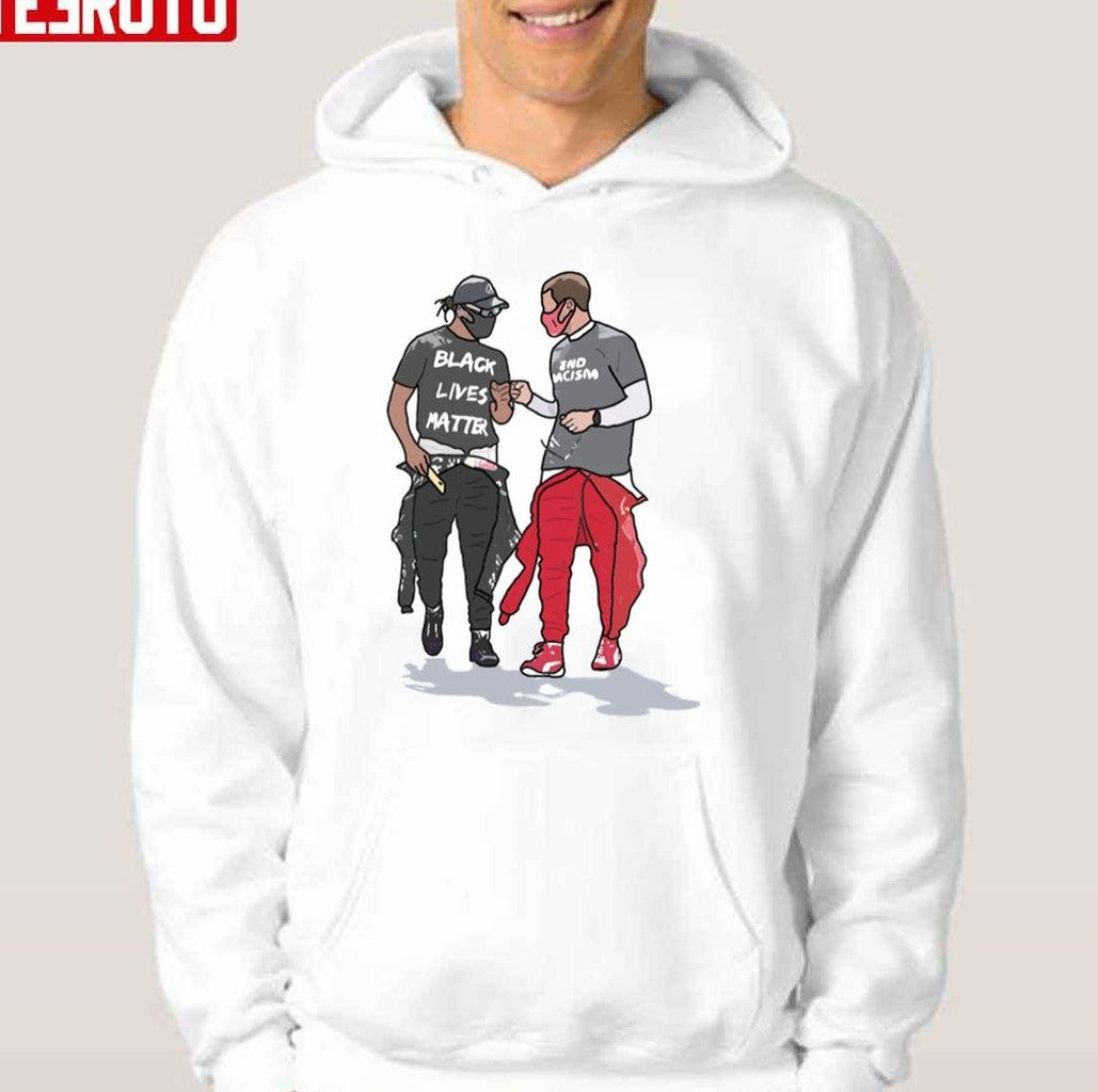 Sebastian Vettel X Lewis Hamilton Iconic Moment Unisex Hoodie