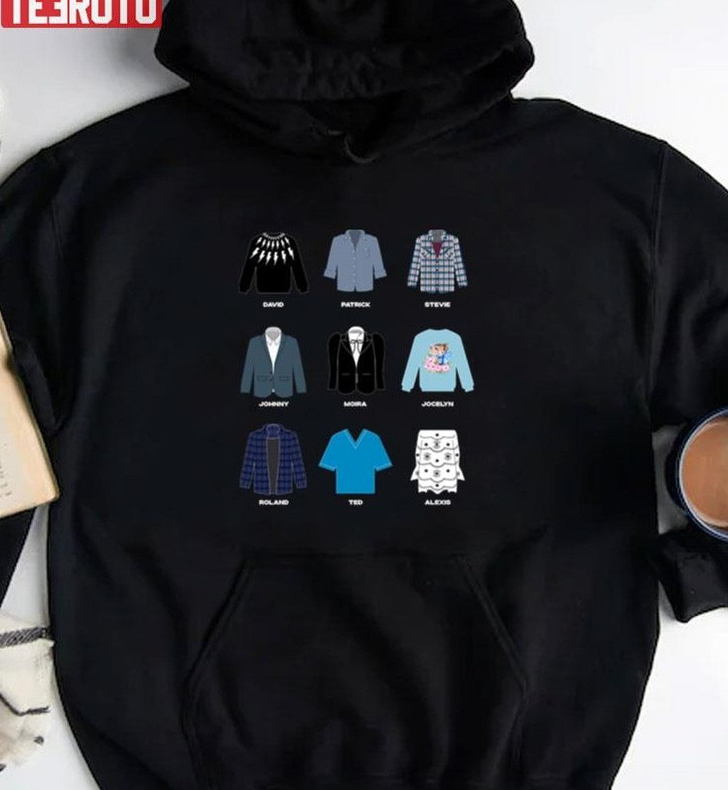 Schitt's Creek Iconic Costumes David Rose Patrick Brewer Stevie Budd Johnny Rose Moira Unisex Sweatshirt