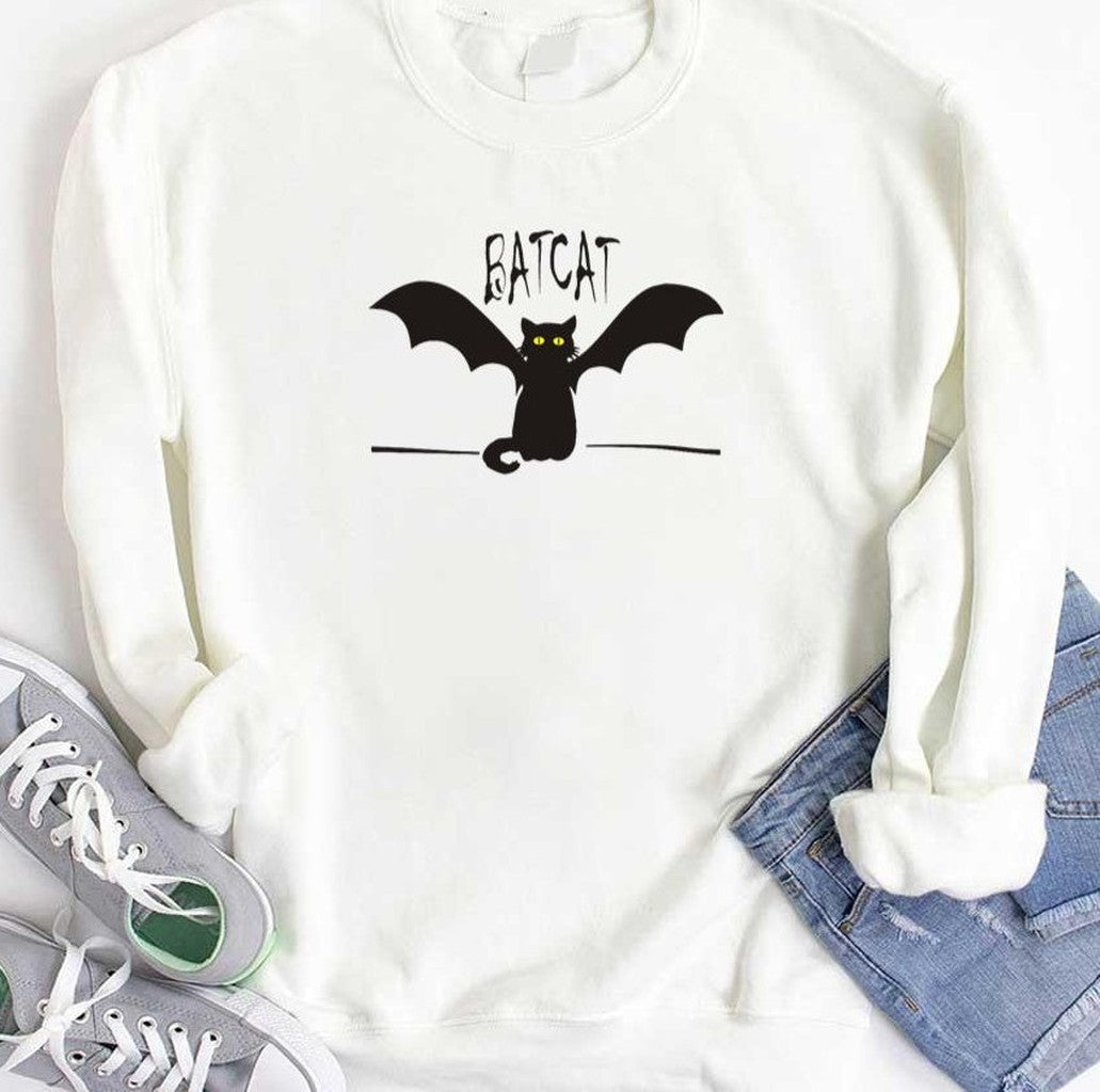 Batcat Halloween Cat And Bat Unisex T-Shirt