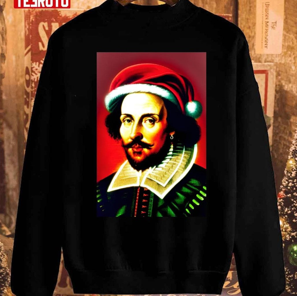 Santa Shakespeare Celebrity Christmas Unisex Sweatshirt