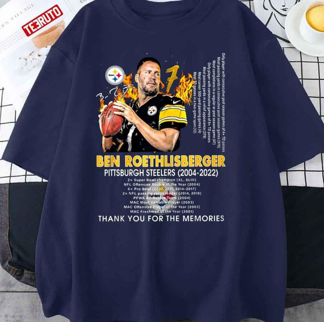 Ben Roethlisberger Pittsburgh 18 Years Thank You For The Memories Unisex T-Shirt