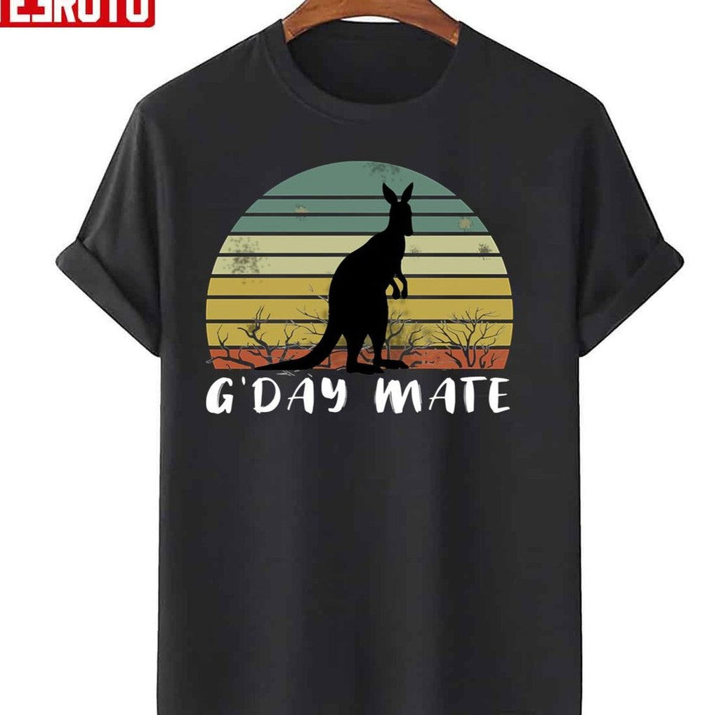 Australia G'day Mate Vintage Funny Kangaroo T-Shirt
