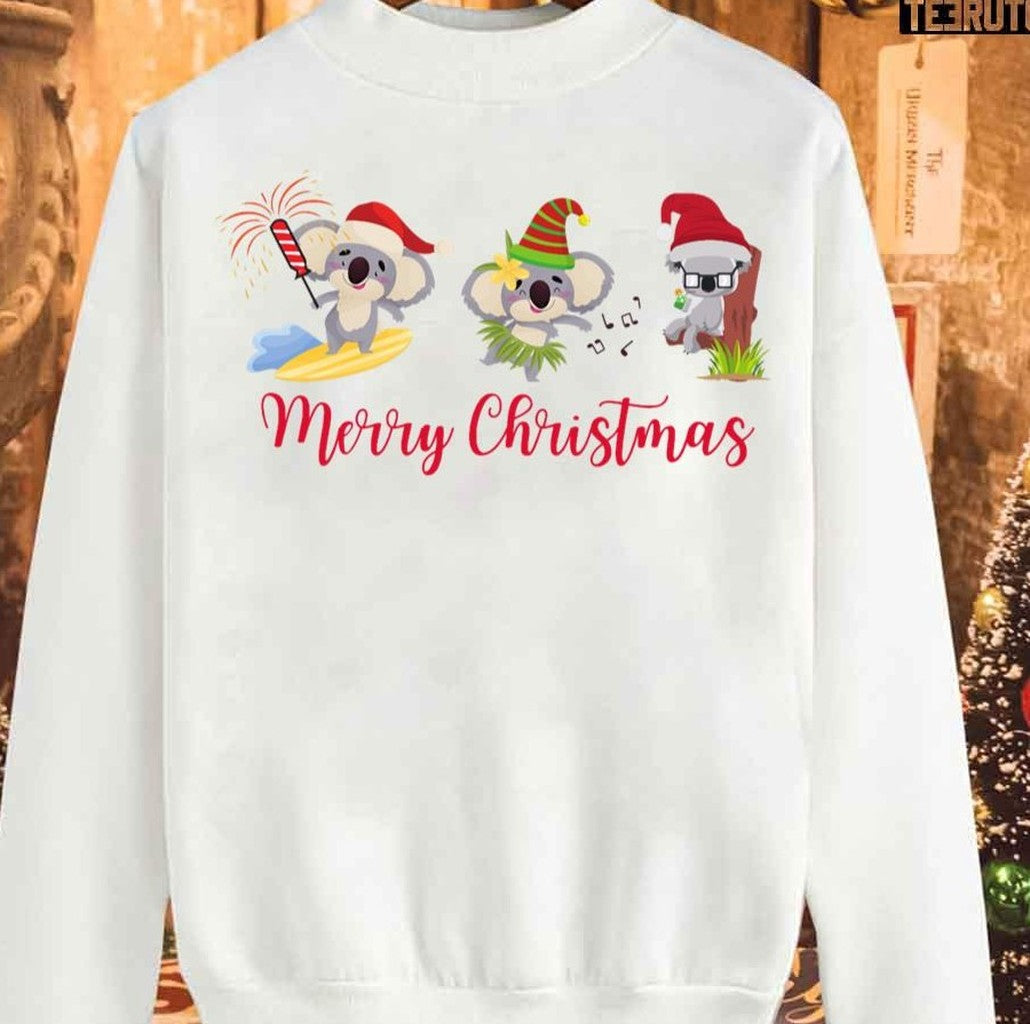Australian Christmas With Merry Koalas Unisex Sweatshirt