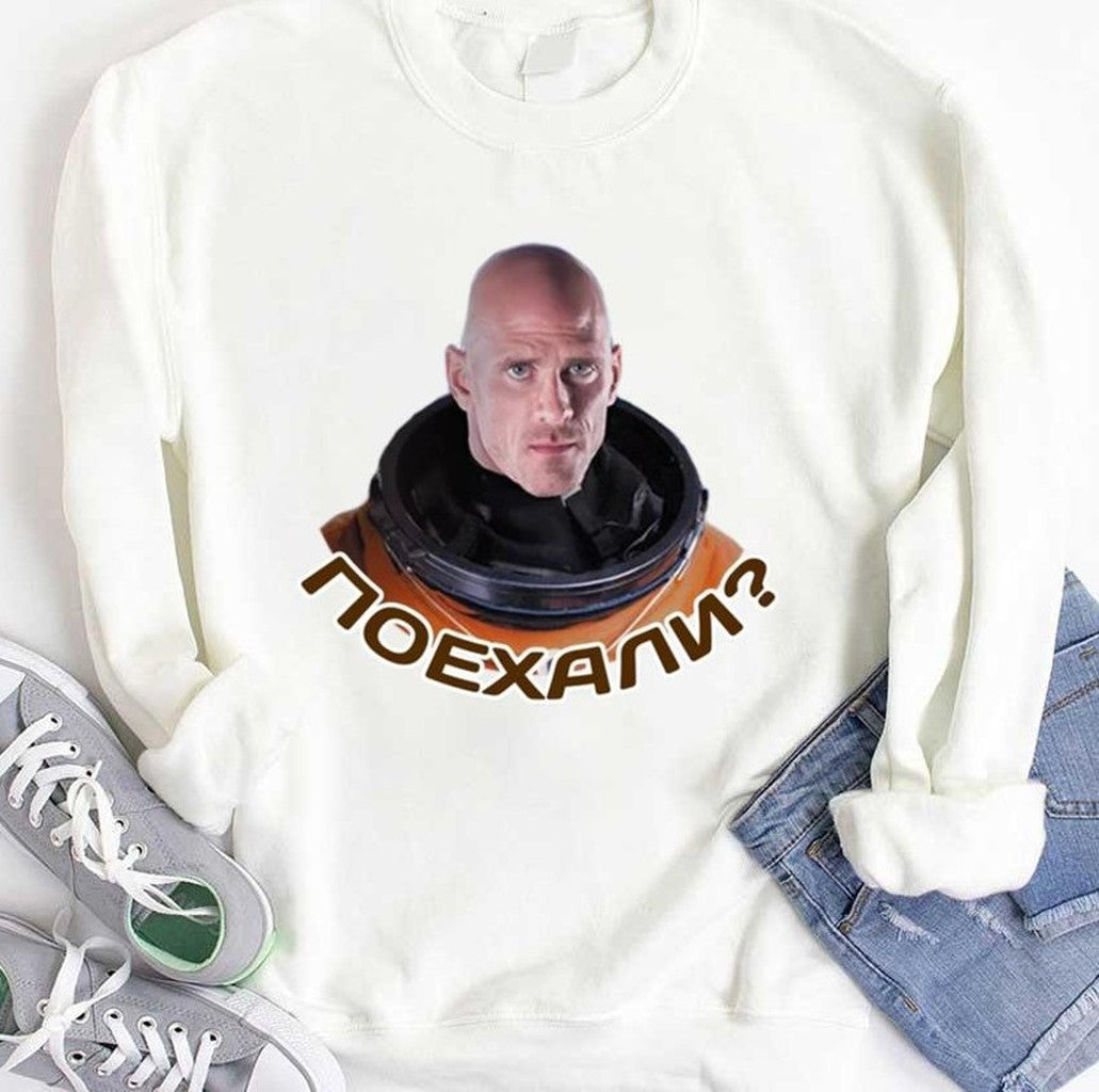 Portrait Johnny Sins Astronaut Unisex T-shirt
