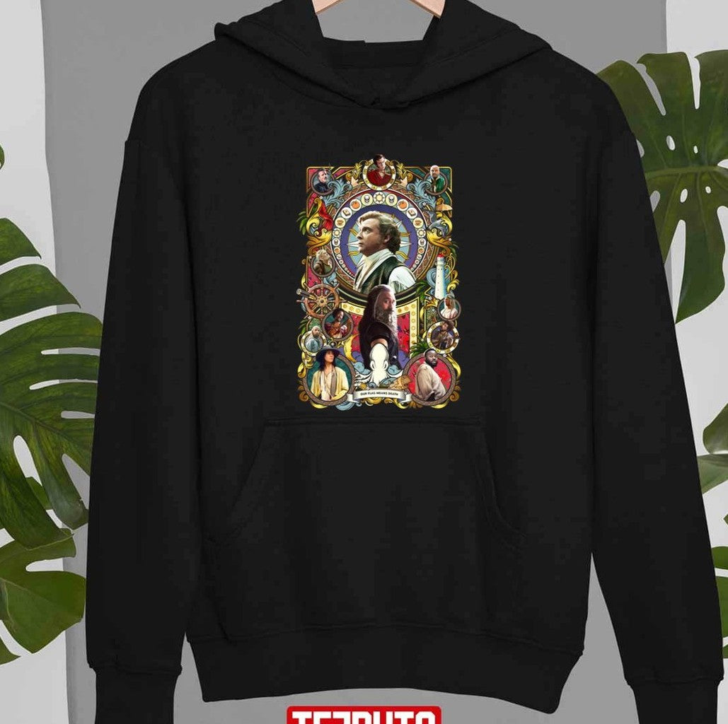 Retro Our Flag Means Death Art Nouveau Unisex T-shirt