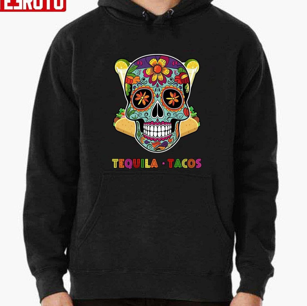 Tequila Tacos Cinco De Mayo Death Skull Artwork Unisex T-Shirt