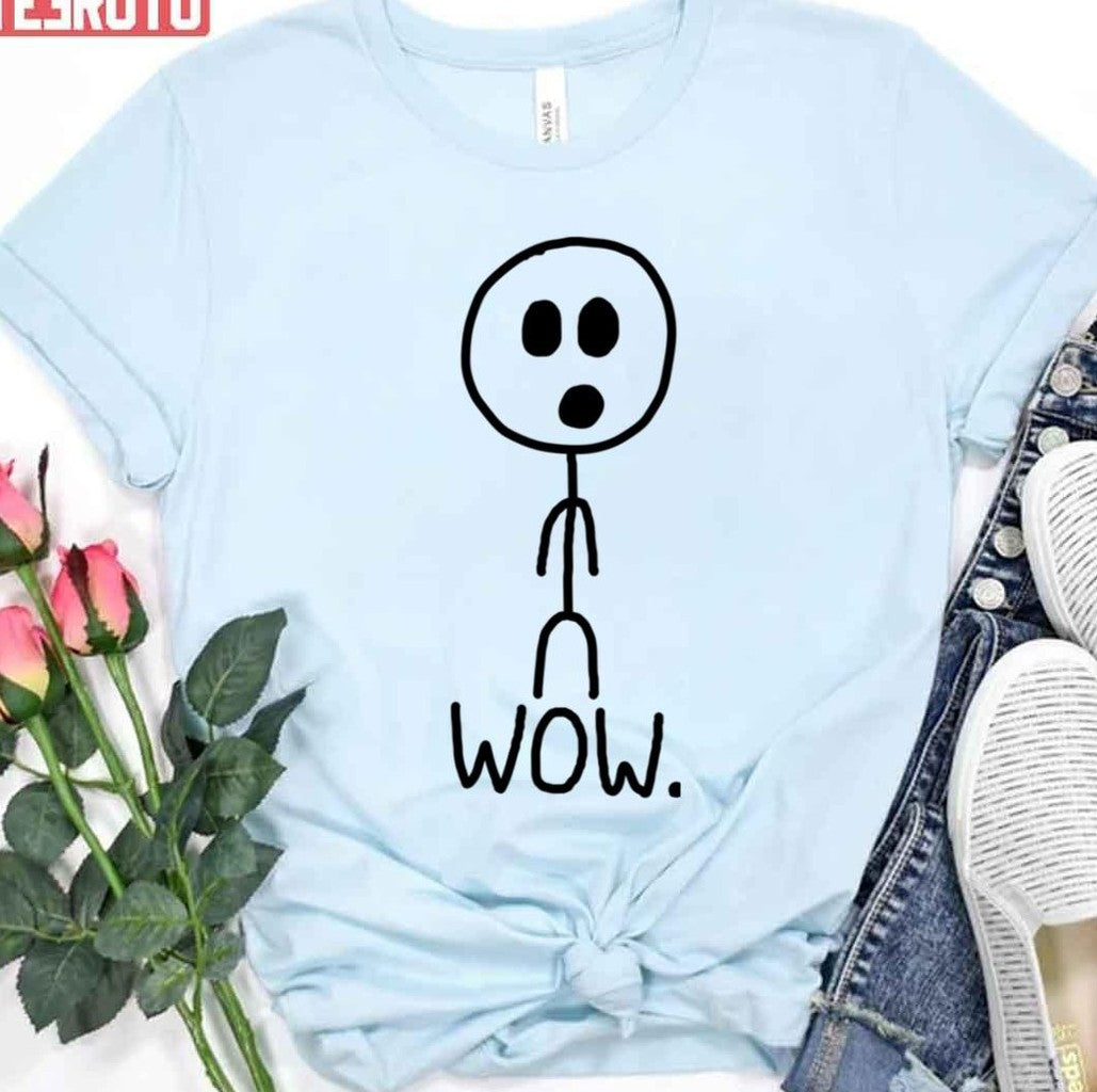 Shocked Funny Wow Stickman Unisex T-Shirt
