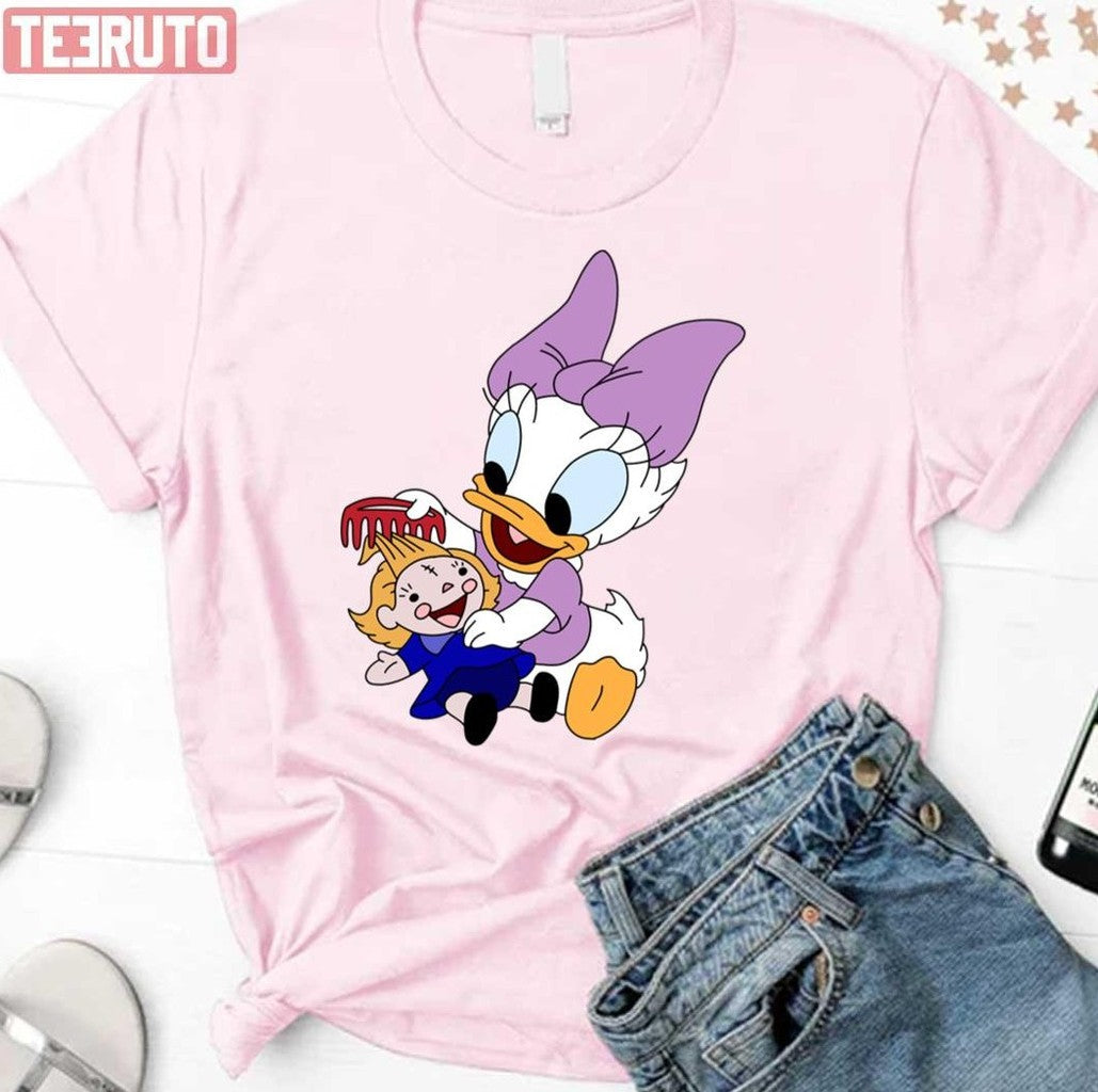 Baby Daisy With A Doll Unisex T-Shirt