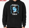 Animated Portrait Nicola Tesla The Legend Unisex Hoodie