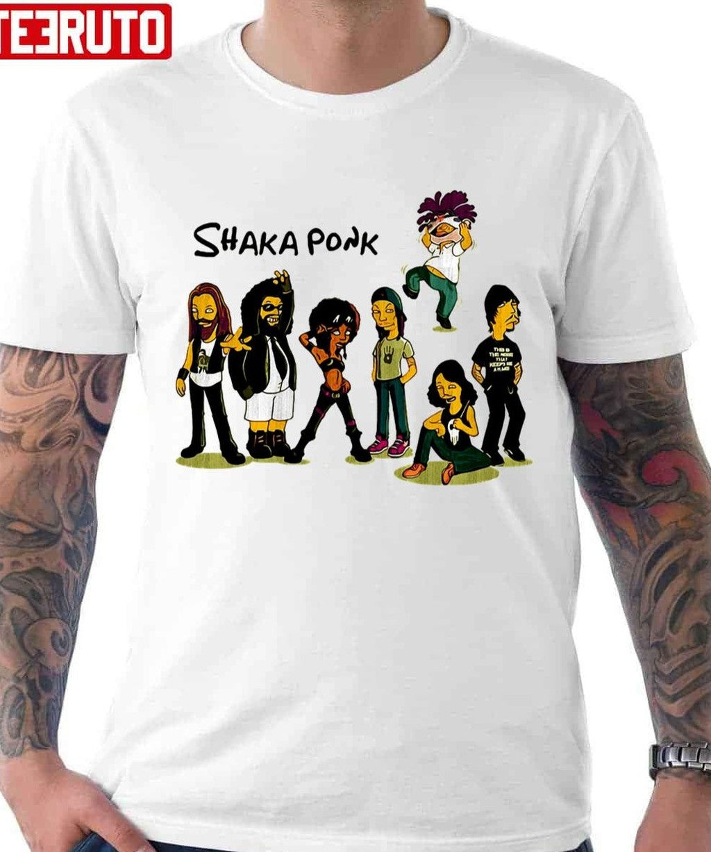 Shaka Ponk Rock Band The Simpsons Art Vintage Unisex T-shirt