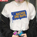 Nachos And Naps Blockbuster 80s Movies Retro Vhs 90s Video Funny Unisex T-shirt