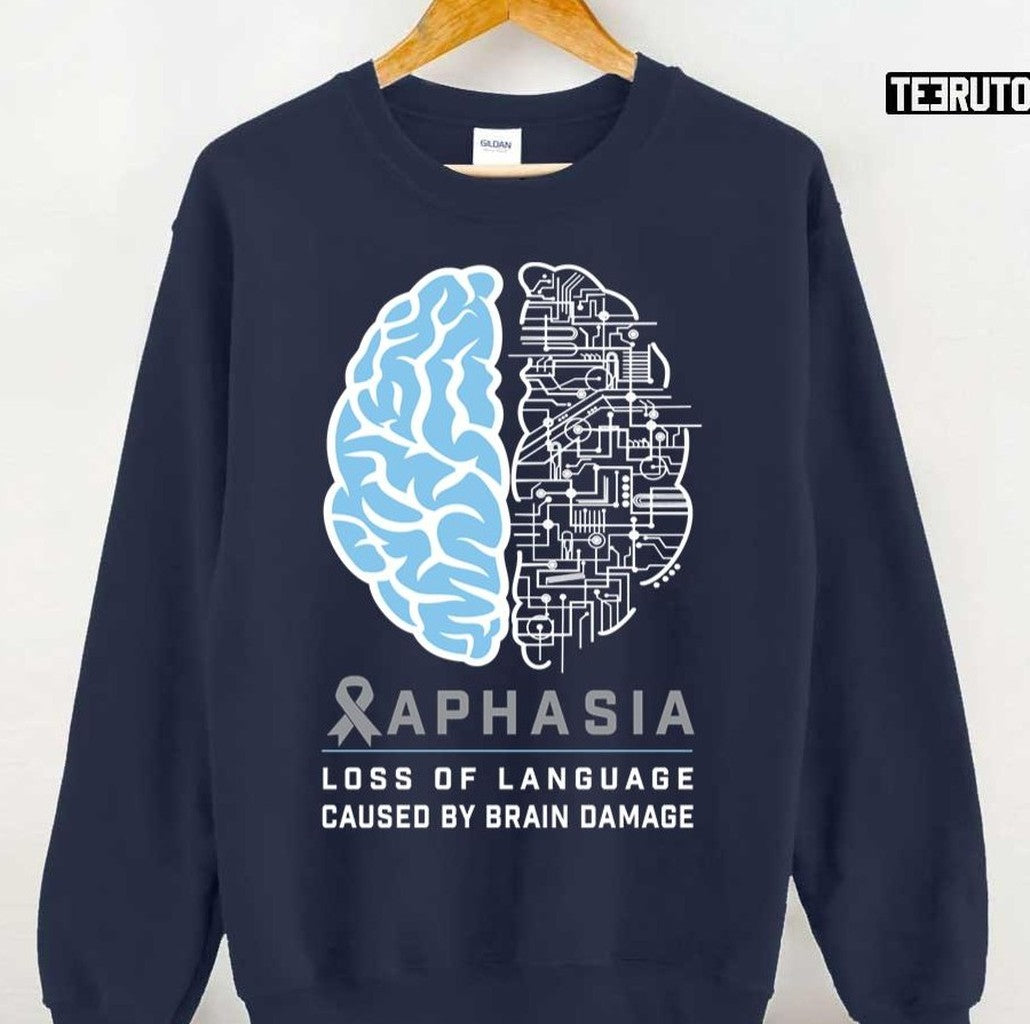 Aphasia Awareness Loss Of Language Caused By Brain Damage Unisex T-Shirt