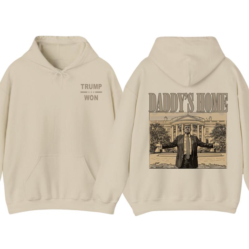 Trummp Daddy's Home 2024 Black Hoodie â€“ Bold Political Statement Design