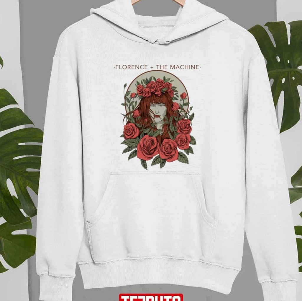 Beautiful Girl And Roses Florence And The Machine Unisex Sweatshirt