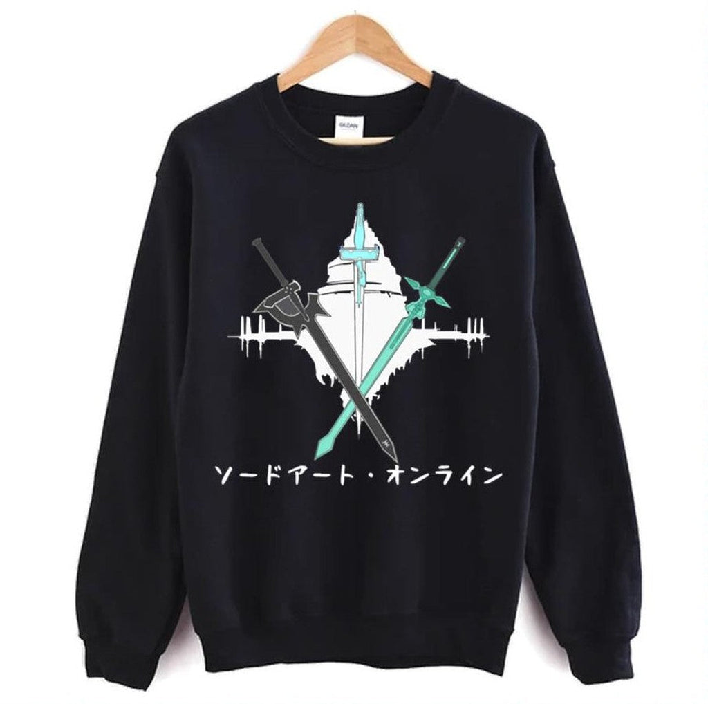 Sword Art Online Kirito And Asuna Swords Unisex Sweatshirt