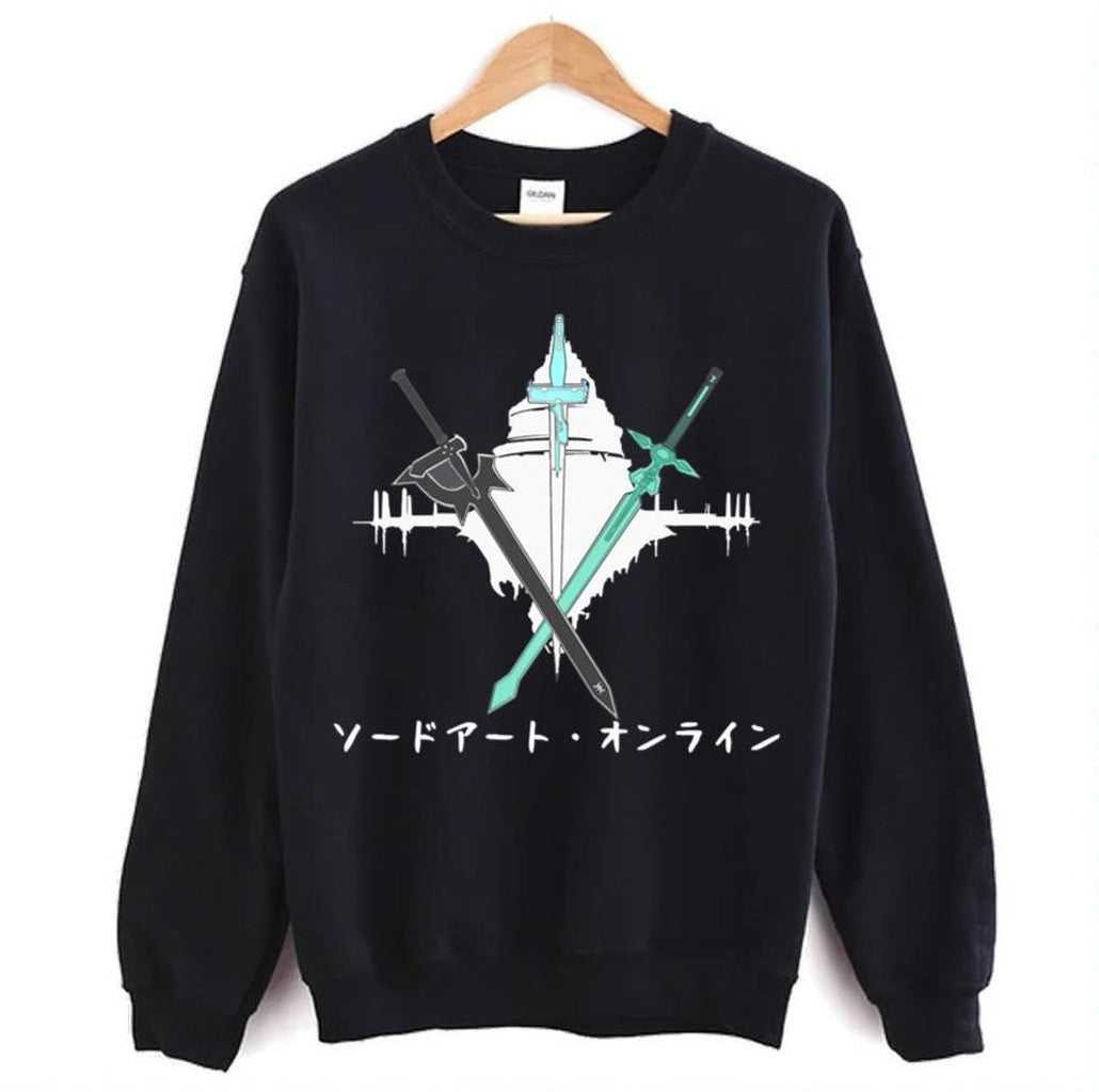 Sword Art Online Kirito And Asuna Swords Unisex Sweatshirt