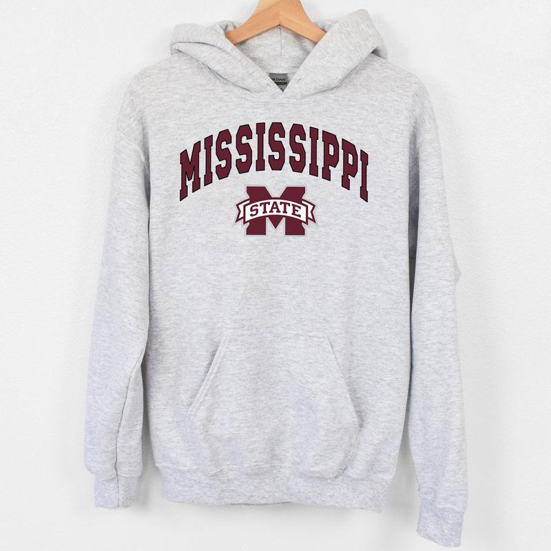 Mississippi State Bulldogs Vintage Football NCAA Sweatshirt  University Crewneck for Game Day  Unisex Cotton Tops