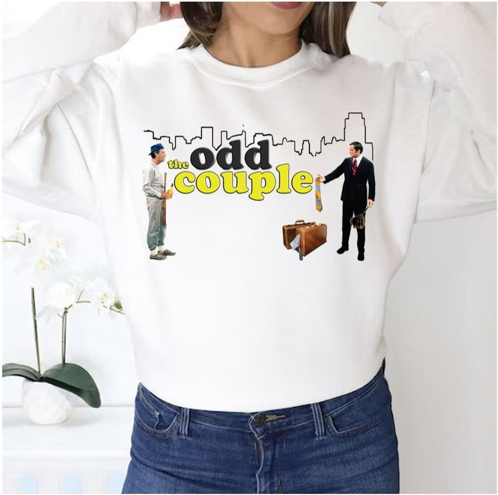 Retro Throwback The Odd Couple Felix And Oscar Skyline Tribute Unisex Sweatshirt