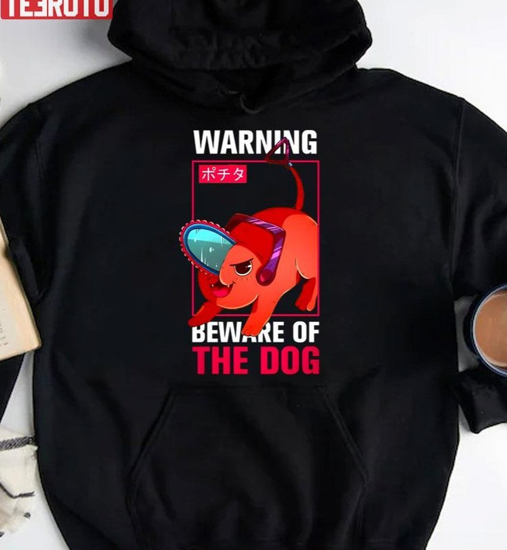Pochita Beware Of The Dog Unisex Hoodie